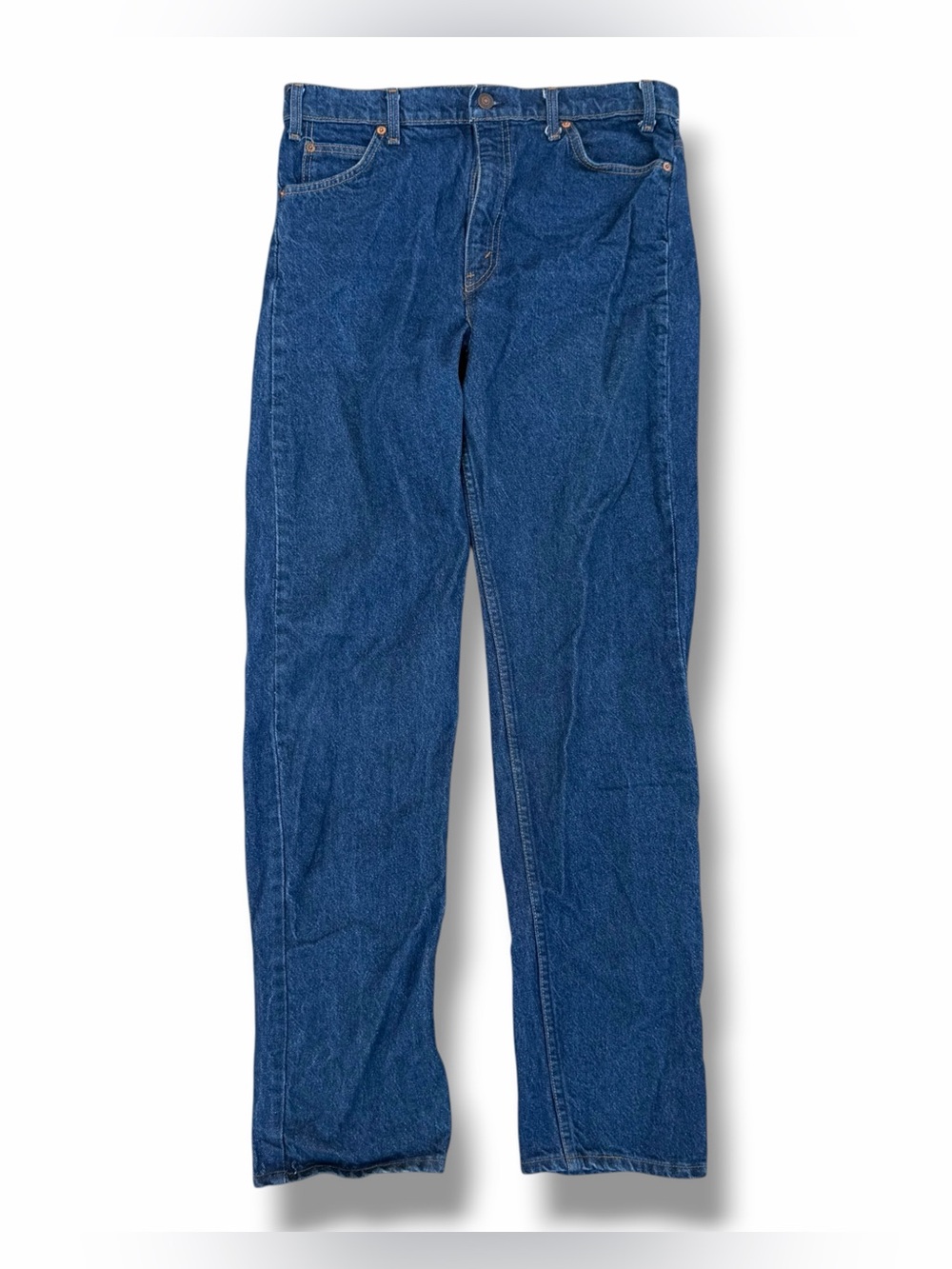 Vintage 90s Levi's 505 Orange Tab Jeans Act. Size 34x34 Made In USA Dark Blue